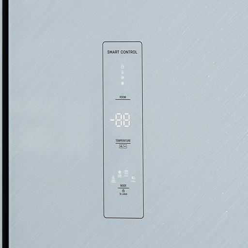 Холодильник BIRYUSA CD 496 TWG текстурированное белое стекло трёхкамерный 334/162л морозилка снизу, NoFrost, Side by Side фото 3