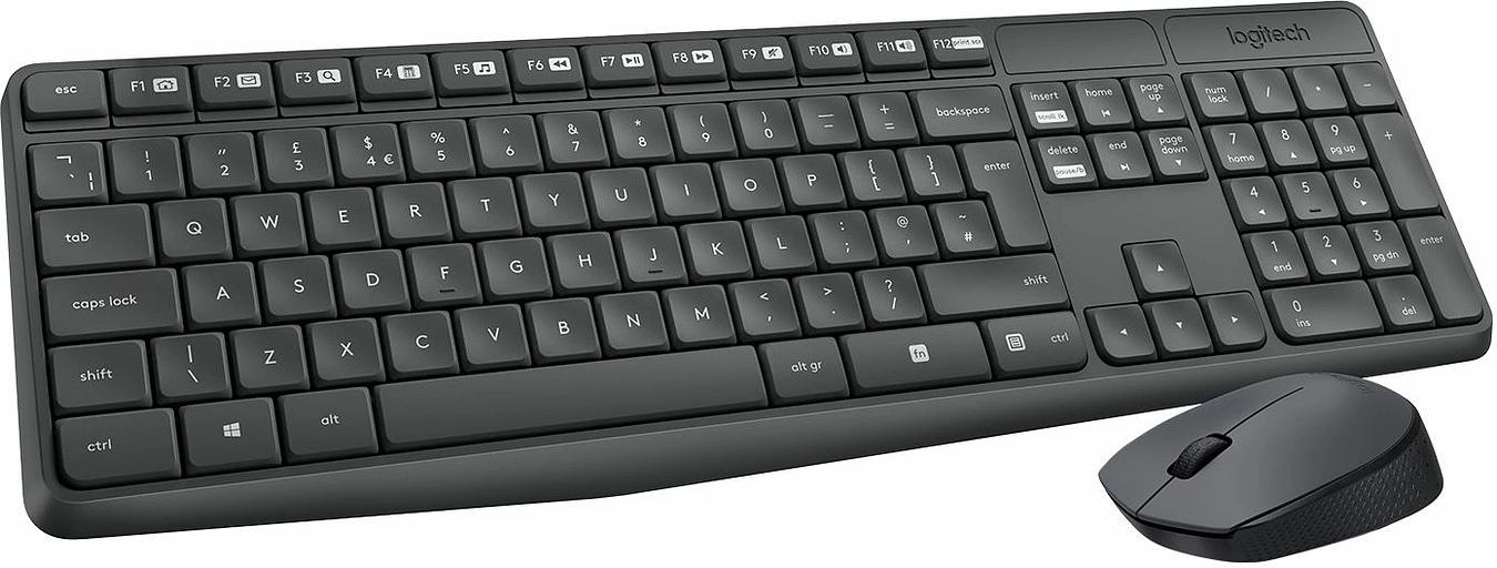 Комплект беспроводной клавиатура+мышь Logitech MK235 Серый (920-007949) РФ фото 1