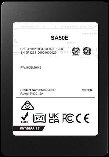 Накопитель SSD PHISON SA50E 960GB SATA 2.5" 3D TLC R530/W500MB/s (98/77 KIOPS) 3DWPD SSD Enterprise Solid State Drive, 1 year, OEM фото 1