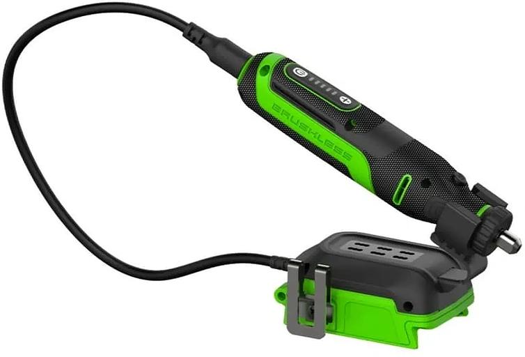 Гравер аккумуляторный GreenWorks G24RT, 24V, бесщеточный, с принадлежностями 52 шт., без АКБ и ЗУ (3200807) фото 2