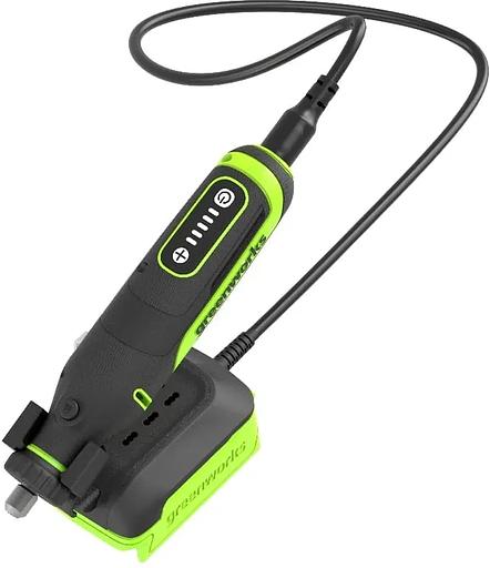 Гравер аккумуляторный GreenWorks G24RT, 24V, бесщеточный, с принадлежностями 52 шт., без АКБ и ЗУ (3200807) фото 5