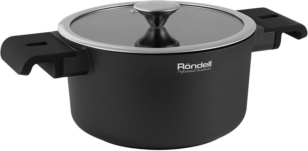 Кастрюля Rondell Modern RDA-1726, 2.6л, 20см, с крышкой, черный фото 2