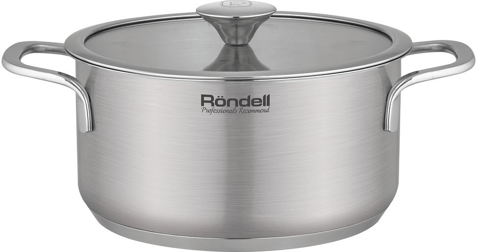 Кастрюля Rondell Modern RDS-1747, 2.8л, 20см, с крышкой, стальной фото 1
