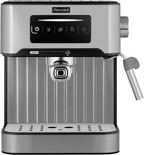 Кофеварка рожковая Rondell RDE-1106 серебристый, исп. кофе - молотый, 1.6 л, 850 Вт, 20 Бар. фото 2
