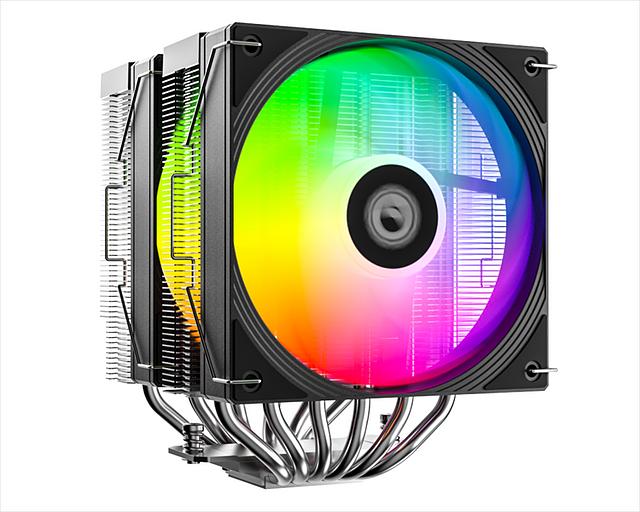 Кулер для процессора ID-Cooling FROZN A620 PRO SE ARGB LGA1700/1200/115X/AM5/AM4 (8шт/кор, TDP 260W, PWM, черный, 6 тепл.трубок + медная база, DUAL ARGB FAN 120mm) RET фото 2