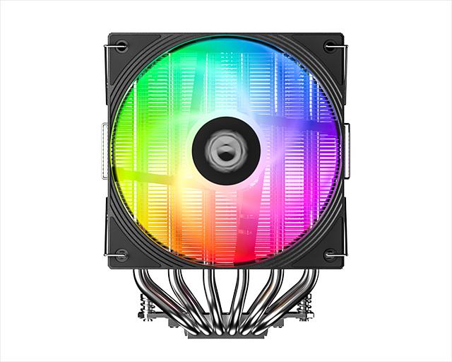 Кулер для процессора ID-Cooling FROZN A620 PRO SE ARGB LGA1700/1200/115X/AM5/AM4 (8шт/кор, TDP 260W, PWM, черный, 6 тепл.трубок + медная база, DUAL ARGB FAN 120mm) RET фото 4