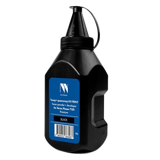 Тонер + девелопер NVP для Xerox Phaser 7100 Premium (90г) Black совместимый фото 1