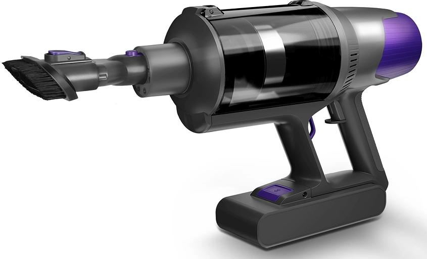 Пылесос вертикальный Centek CT-2572 фиолетовый/черный, питание от аккумулятора, 230 Вт, уборка сухая, пылесборник 1.2 л, работа от АКБ max 90 мин фото 4