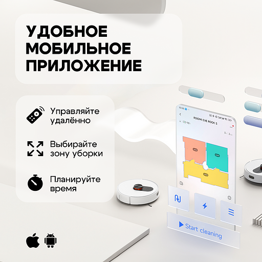 Робот-пылесос Roidmi Robot Vacuum and Mop Cleaner EVE ROOK S (SDJ03RM) фото 6