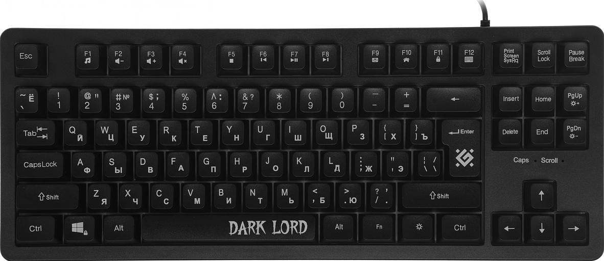 Проводная игровая клавиатура Defender Dark Lord GK-580 RU, черный,радужная,87кнопок фото 3