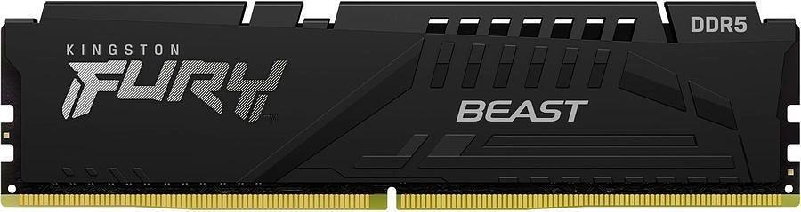 Модуль памяти DDR 5 DIMM 16Gb PC51200, 6400Mhz, Kingston FURY Beast Black EXPO CL32 (KF564C32BBE-16) (retail) фото 1