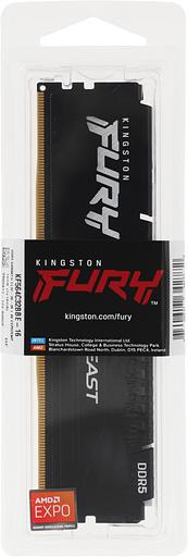 Модуль памяти DDR 5 DIMM 16Gb PC51200, 6400Mhz, Kingston FURY Beast Black EXPO CL32 (KF564C32BBE-16) (retail) фото 7