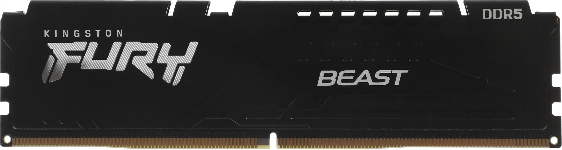 Модуль памяти DDR 5 DIMM 16Gb PC54400, 6800Mhz, Kingston FURY Beast Black XMP CL34 (KF568C34BB-16) (retail) фото 1