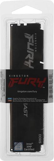 Модуль памяти DDR 5 DIMM 16Gb PC54400, 6800Mhz, Kingston FURY Beast Black XMP CL34 (KF568C34BB-16) (retail) фото 4