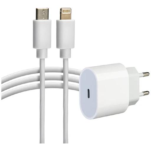 Сетевое зарядное устройство REXANT USB-C, 20Вт в комплекте с кабелем USB-C – Lightning фото 1