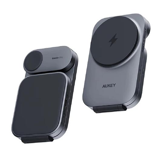 Беспроводное зарядное устройство Aukey LC-MC312 3in1 Travel Qi2 фото 1