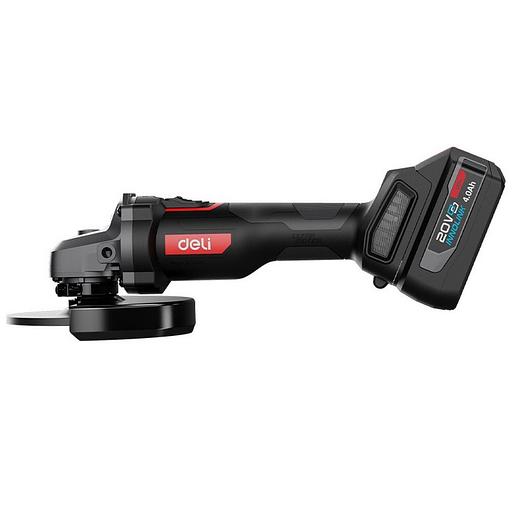 Угловая шлифмашина аккумуляторная Deli DC601, (2АКБ*4Ач + ЗУ, 20В, 115мм, М14, 3500/6000/8500об/мин, сумка) фото 3