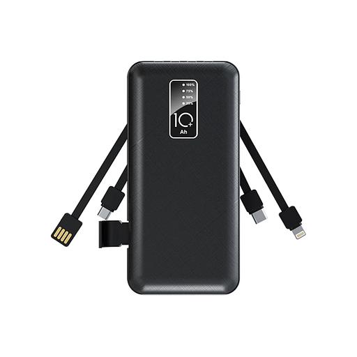 Портативное зарядное устройство REXANT Power Bank (аккумуляторная батарея) 10000 mAh, черное фото 1