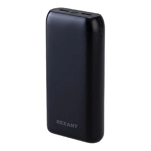 Портативное зарядное устройство REXANT Power Bank (аккумуляторная батарея) 20000 mAh с Quick Charge и Power Delivery, черное фото 1