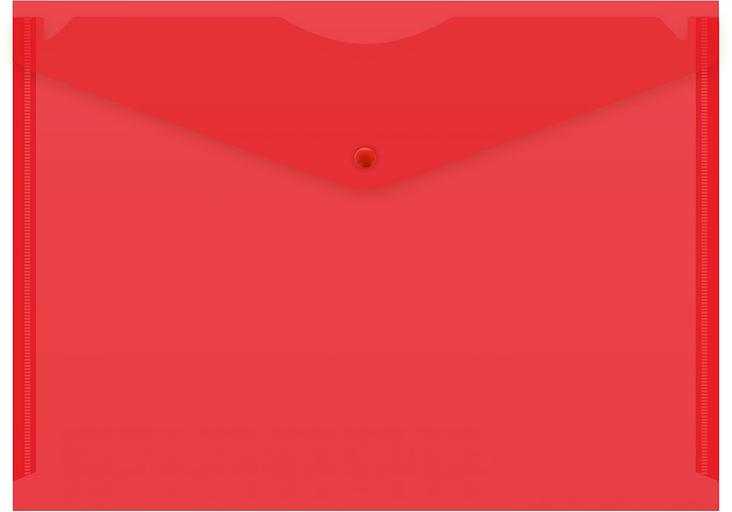 Конверт на кнопке Silwerhof Eco SE-PK120/RED A4 пластик 0.12мм красный фото 1