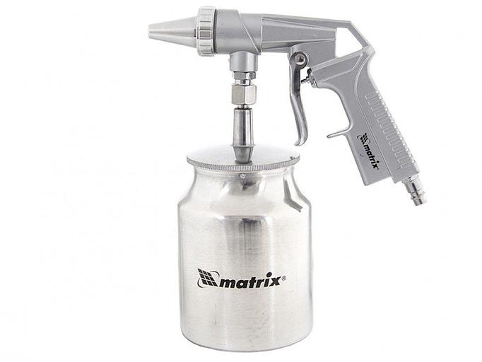 Пистолет пескоструйный MATRIX 57326 с нижним бачком пневматический фото 1