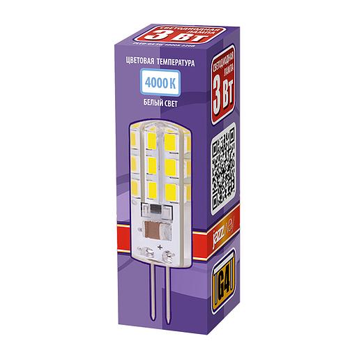Лампа светодиодная PLED-G4 3Вт капсульная 4000К белый G4 200лм 220-230В JazzWay 1032072 фото 2