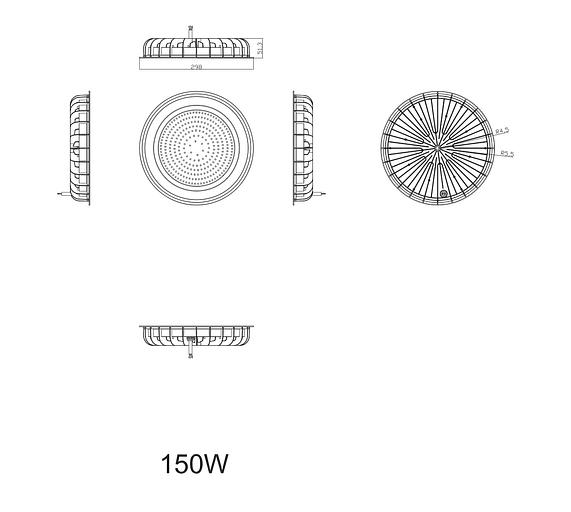 Светильник cветодиодный подвесной SPP-402-0-50K-150 IP65 150Вт 15000Лм 5000К Кп<2% КСС Д DOB | Б0046669 | ЭРА фото 5