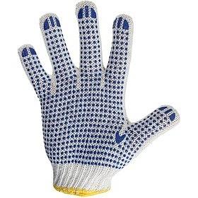 Перчатки х/б с нанесением ПВХ («Точка»), 4 нити, 63-65 г, 7,5 класс вязки фото 1
