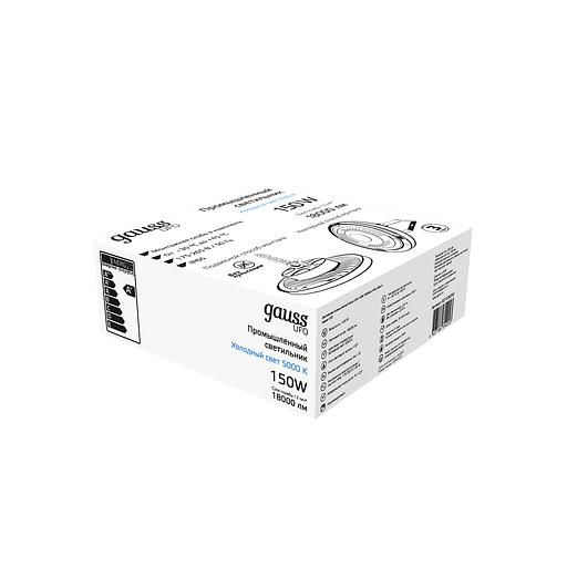 Светильник светодиодный UNIVERSAL UFO D260х88 150Вт 5000К 18000лм IP65 175-265В промышленный 1/4 Gauss 821536350 фото 6