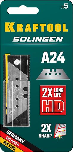 Лезвия трапециевидные KRAFTOOL SOLINGEN А24, 5 шт фото 2