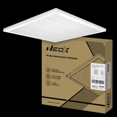 Светильник светодиодный универс. ДВО-02 3640-ПРИЗМА 36Вт 230В 4000К 4020лм 110лм/Вт 595х595х19 панель (уп.4шт) NEOX 4690612038162 фото 1