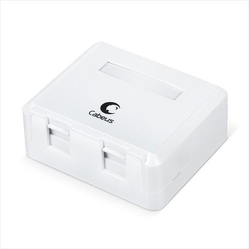 Коробка для настенного монтажа Cabeus, 2x keystone, внешняя, цвет: белый, (MB-2) фото 1
