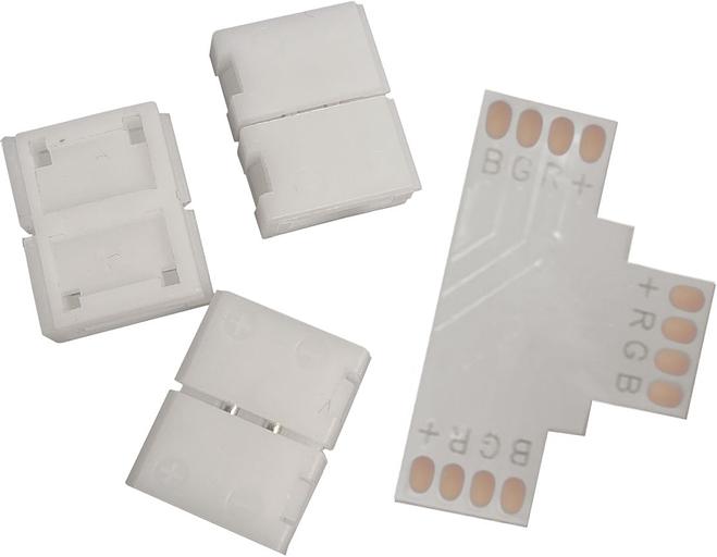 Набор коннекторов Basic для LED-ленты Т-образный RGB3014/5050/5060/5630 12V 10mm IP20 фото 2