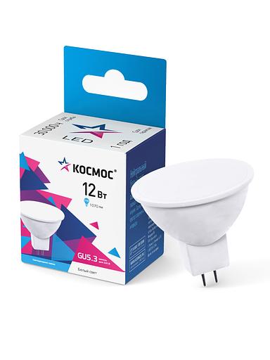 Лампа светодиодная JCDR 12Вт 4500К GU5.3 1070лм 174-265В КОСМОС LkecLED12wJCDRC45 фото 1