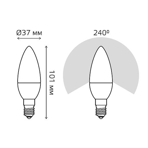 Лампа Свеча 7W 550lm 6500К E14 шаг. диммирование LED фото 7