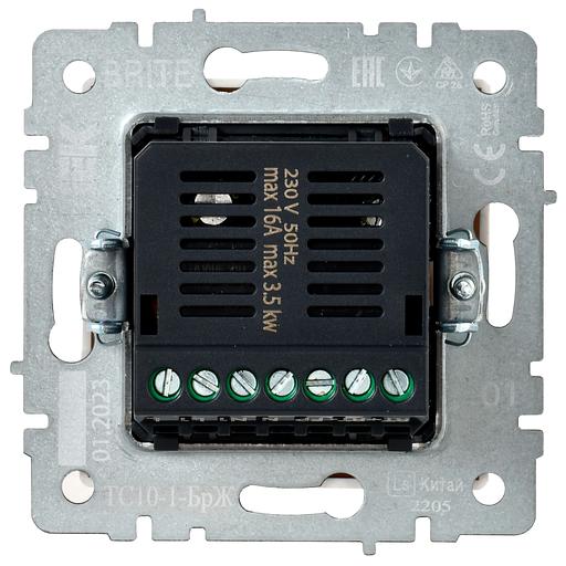 Термостат BRITE Термостат электронный с инд. ТС10-1-БрЖ жемч. IEK фото 6