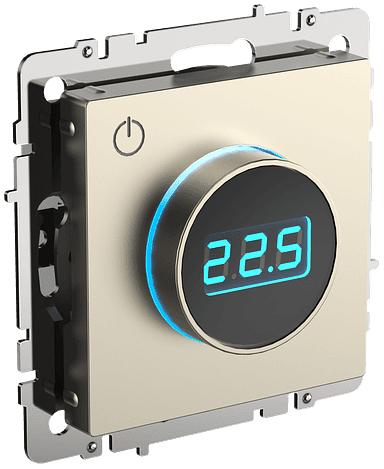 Термостат BRITE Термостат электронный с инд. ТС10-1-БрШ шамп. IEK фото 1