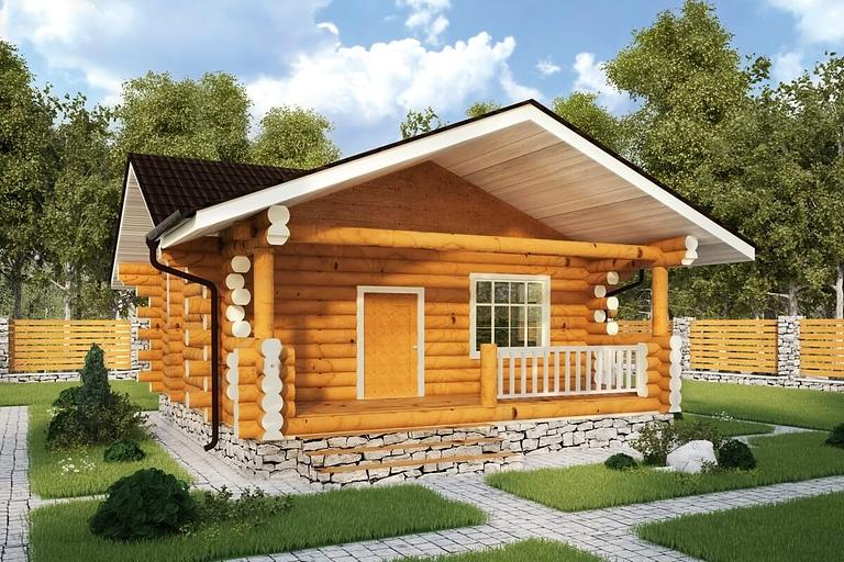 Проект бани из бруса «Аликанте» фото 1