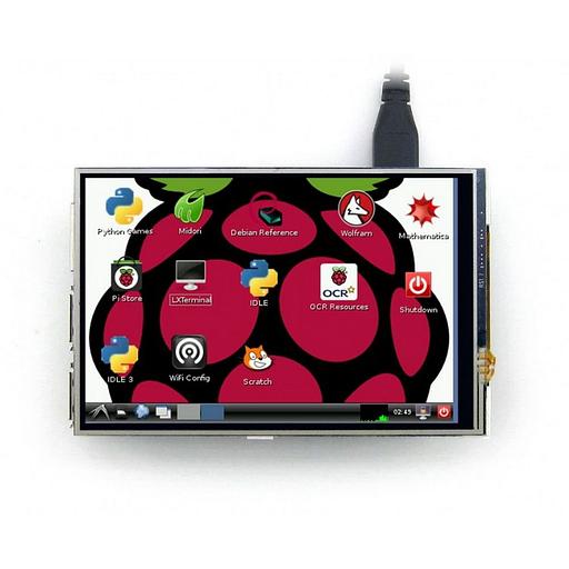 Модуль дисплея ACD17-RA416 Waveshare 4 резистивный сенсорный дисплей без корпуса, 480*320 IPS матрица, вход SPI, питание по USB, для Raspberry Pi 3 (WS10207) фото 3