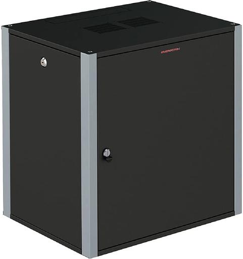 Шкаф коммутационный Sysmatrix (WP 6409.920 ) настенный 9U 600x450мм пер.дв.металл 2 бок.пан. 60кг черный 17кг IP20 фото 1