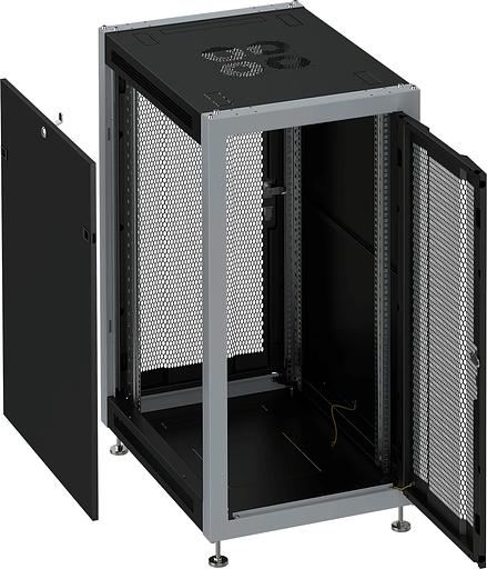 Шкаф коммутационный Sysmatrix (SL 6622.933 ) напольный 22U 600x600мм пер.дв.перфор. задн.дв.перфор. 800кг черный 51кг 180град. IP20 фото 2