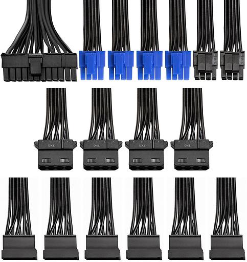 Блок питания 600W Exegate 600PPX RTL, ATX, black, active PFC, 14cm, 20+4pin/4+4pin/PCI-E/4IDE/5SAT фото 5