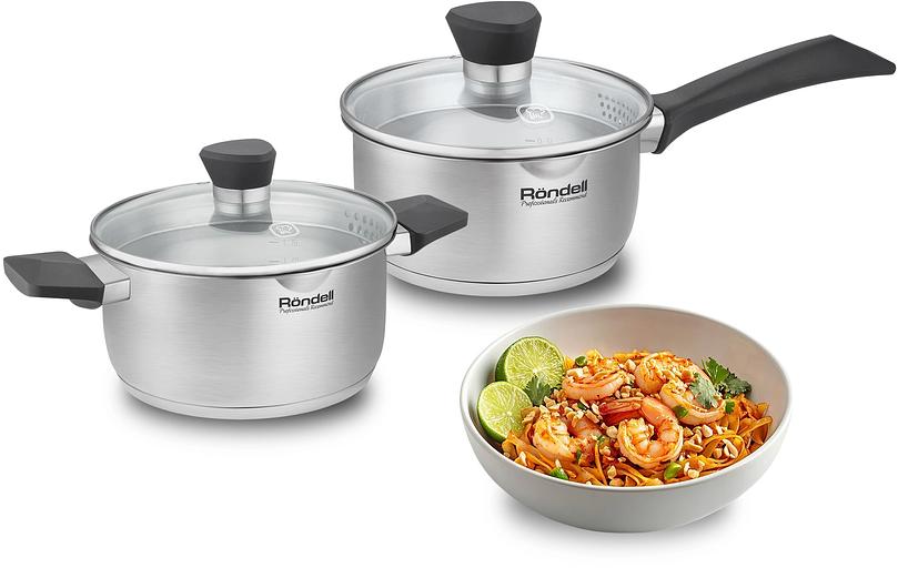 Кастрюля Rondell Strike Grey Ultra RDS-1948 2.8л. d=20см (с крышкой) стальной фото 6
