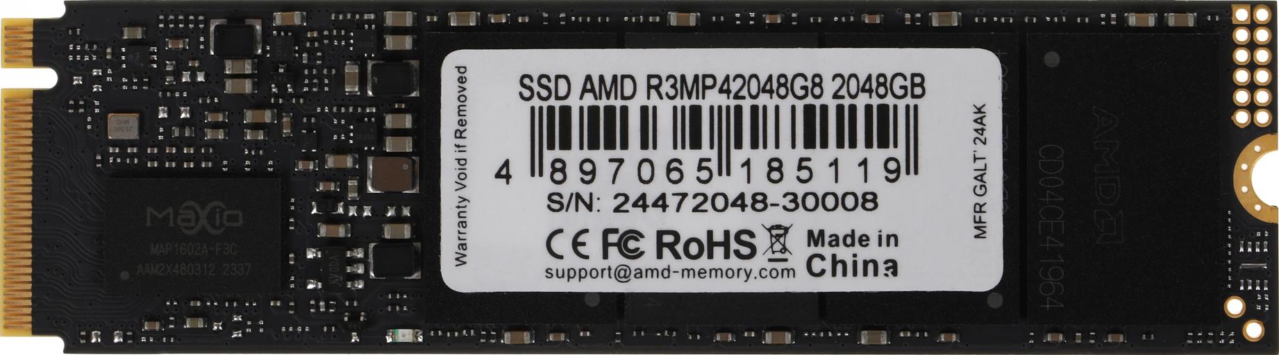 Накопитель SSD AMD PCIe 4.0 x4 2TB R3MP42048G8 Radeon M.2 2280 фото 1