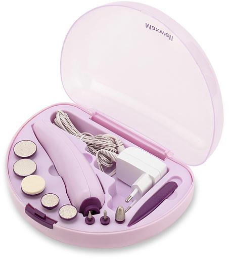 Маникюрный набор Maxwell MW-2601 насадок в компл.:8шт (подсветка) розовый фото 1