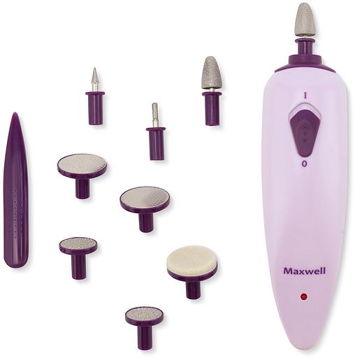 Маникюрный набор Maxwell MW-2601 насадок в компл.:8шт (подсветка) розовый фото 3