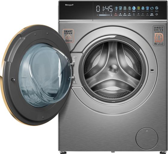 Стиральная машина Weissgauff WMD 58411 Direct Drive Inverter Premium Steam Stee загр.фронтальная макс.:11кг (с сушкой) нержавеющая сталь фото 2