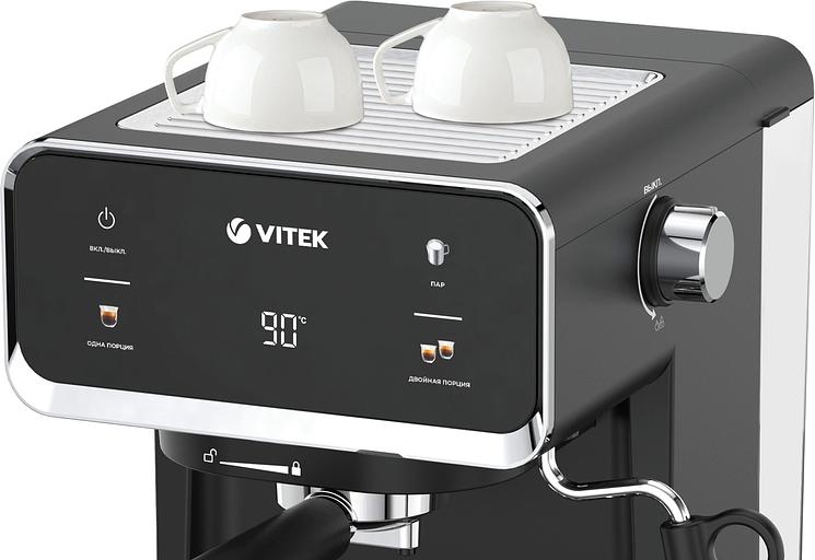 Кофеварка рожковая Vitek VT-1516 1000Вт черный фото 4