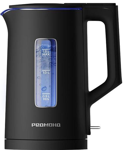 Чайник электрический Redmond KG255 1.5л. 1500Вт черный корпус: стекло фото 2