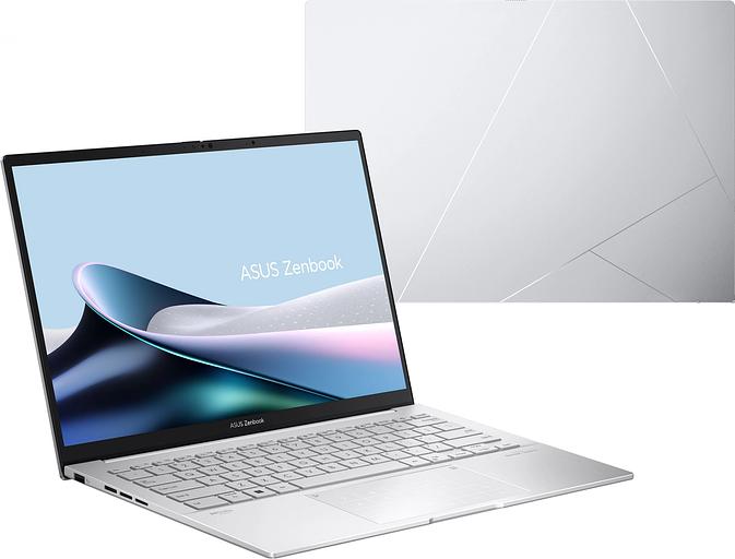 Ноутбук Asus Zenbook 14 OLED UX3405MA-QD993 Core Ultra 9 185H 16Gb SSD512Gb Intel Arc 14" OLED FHD+ (1920x1200) noOS silver WiFi BT Cam Bag (90NB11R2-M01SV0) фото 9